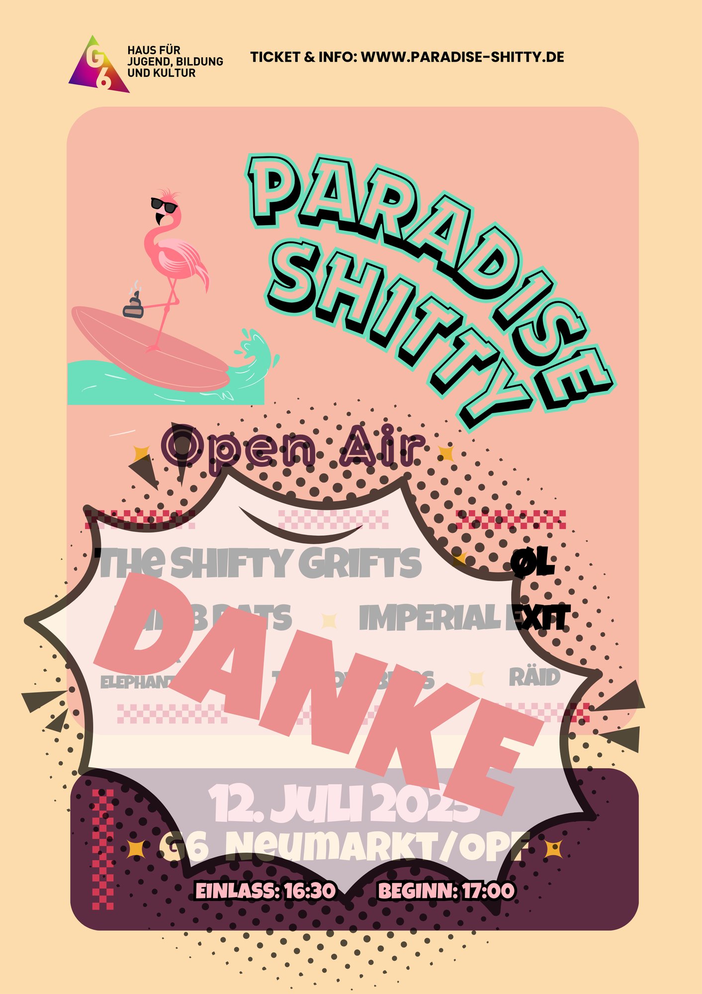 Flyer DINA6 Paradise Shitty  (594 x 841 mm)